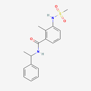 molecular formula C17H20N2O3S B6112352 2-methyl-3-[(methylsulfonyl)amino]-N-(1-phenylethyl)benzamide 