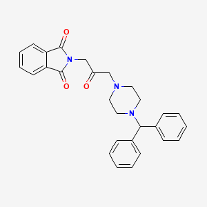2-{3-[4-(diphenylmethyl)-1-piperazinyl]-2-oxopropyl}-1H-isoindole-1,3(2H)-dione