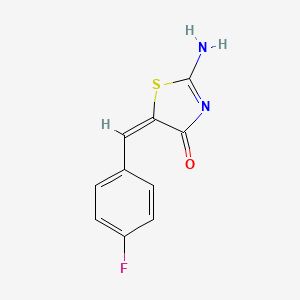 molecular formula C10H7FN2OS B6112398 5-(4-fluorobenzylidene)-2-imino-1,3-thiazolidin-4-one 