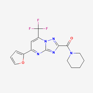 5-(2-furyl)-2-(1-piperidinylcarbonyl)-7-(trifluoromethyl)[1,2,4]triazolo[1,5-a]pyrimidine