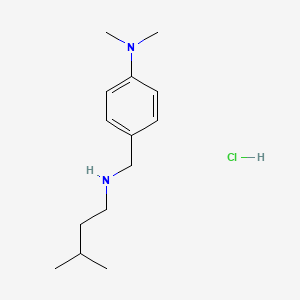 molecular formula C14H25ClN2 B6112479 N,N-dimethyl-4-{[(3-methylbutyl)amino]methyl}aniline hydrochloride 