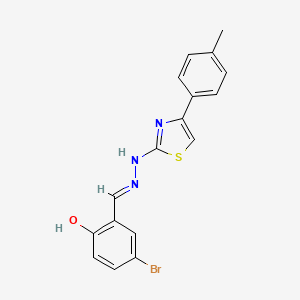 molecular formula C17H14BrN3OS B6112484 5-bromo-2-hydroxybenzaldehyde [4-(4-methylphenyl)-1,3-thiazol-2-yl]hydrazone 