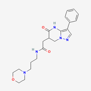 N-[3-(4-morpholinyl)propyl]-2-(5-oxo-3-phenyl-4,5,6,7-tetrahydropyrazolo[1,5-a]pyrimidin-6-yl)acetamide