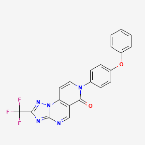 molecular formula C21H12F3N5O2 B6112528 7-(4-phenoxyphenyl)-2-(trifluoromethyl)pyrido[3,4-e][1,2,4]triazolo[1,5-a]pyrimidin-6(7H)-one 