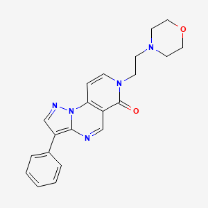 molecular formula C21H21N5O2 B6112544 7-[2-(4-morpholinyl)ethyl]-3-phenylpyrazolo[1,5-a]pyrido[3,4-e]pyrimidin-6(7H)-one 