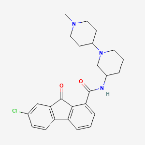 molecular formula C25H28ClN3O2 B6112553 7-chloro-N-(1'-methyl-1,4'-bipiperidin-3-yl)-9-oxo-9H-fluorene-1-carboxamide 