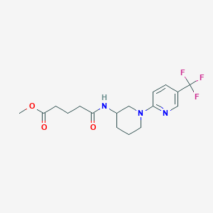 molecular formula C17H22F3N3O3 B6112574 methyl 5-oxo-5-({1-[5-(trifluoromethyl)-2-pyridinyl]-3-piperidinyl}amino)pentanoate 