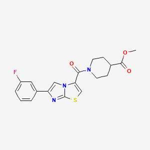 methyl 1-{[6-(3-fluorophenyl)imidazo[2,1-b][1,3]thiazol-3-yl]carbonyl}-4-piperidinecarboxylate