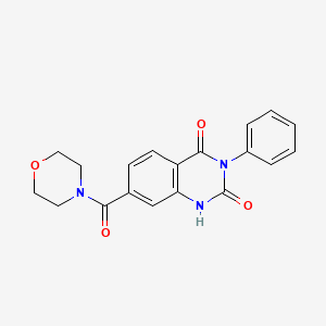 molecular formula C19H17N3O4 B6112610 7-(4-morpholinylcarbonyl)-3-phenyl-2,4(1H,3H)-quinazolinedione 