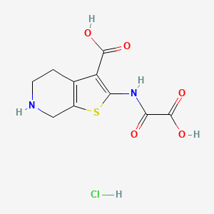 molecular formula C10H11ClN2O5S B611262 2-[(羧羰基羰基)氨基]-4,5,6,7-四氢噻吩并[2,3-C]吡啶-3-羧酸盐酸盐 CAS No. 243966-09-8