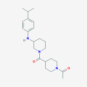 molecular formula C22H33N3O2 B6112621 1-[(1-acetyl-4-piperidinyl)carbonyl]-N-(4-isopropylphenyl)-3-piperidinamine 
