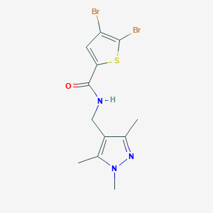 molecular formula C12H13Br2N3OS B6112627 4,5-dibromo-N-[(1,3,5-trimethyl-1H-pyrazol-4-yl)methyl]-2-thiophenecarboxamide 