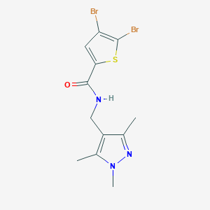 4,5-dibromo-N-[(1,3,5-trimethyl-1H-pyrazol-4-yl)methyl]-2-thiophenecarboxamide