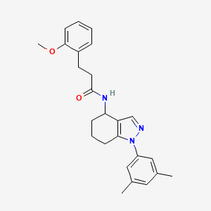 molecular formula C25H29N3O2 B6112631 N-[1-(3,5-dimethylphenyl)-4,5,6,7-tetrahydro-1H-indazol-4-yl]-3-(2-methoxyphenyl)propanamide 