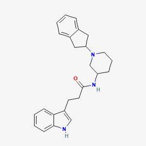 N-[1-(2,3-dihydro-1H-inden-2-yl)-3-piperidinyl]-3-(1H-indol-3-yl)propanamide