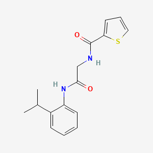 molecular formula C16H18N2O2S B6112658 N-{2-[(2-isopropylphenyl)amino]-2-oxoethyl}-2-thiophenecarboxamide 