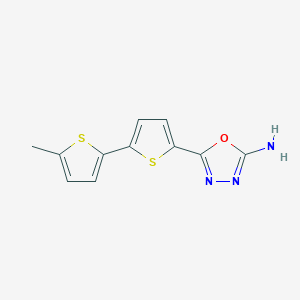 molecular formula C11H9N3OS2 B6112664 5-(5'-methyl-2,2'-bithien-5-yl)-1,3,4-oxadiazol-2-amine CAS No. 5737-31-5