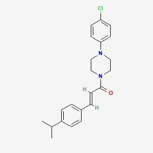 molecular formula C22H25ClN2O B6112694 1-(4-chlorophenyl)-4-[3-(4-isopropylphenyl)acryloyl]piperazine 