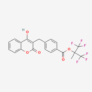 molecular formula C21H14F6O5 B611272 替卡法林 CAS No. 867257-26-9