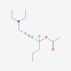 molecular formula C13H23NO2 B6112727 4-(diethylamino)-1-propyl-2-butyn-1-yl acetate 