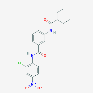 molecular formula C19H20ClN3O4 B6112757 N-(2-chloro-4-nitrophenyl)-3-[(2-ethylbutanoyl)amino]benzamide 