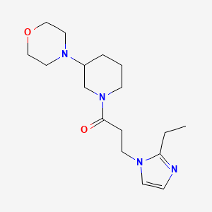 molecular formula C17H28N4O2 B6112778 4-{1-[3-(2-ethyl-1H-imidazol-1-yl)propanoyl]-3-piperidinyl}morpholine 