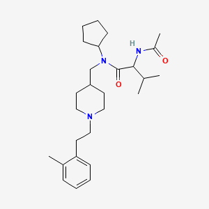 N~2~-acetyl-N~1~-cyclopentyl-N~1~-({1-[2-(2-methylphenyl)ethyl]-4-piperidinyl}methyl)valinamide