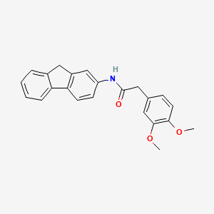 molecular formula C23H21NO3 B6112801 2-(3,4-dimethoxyphenyl)-N-9H-fluoren-2-ylacetamide 