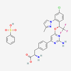 molecular formula C31H28ClF3N6O6S B611281 Telotristat besilate CAS No. 1374745-52-4