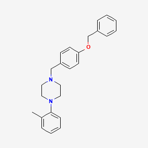 1-[4-(benzyloxy)benzyl]-4-(2-methylphenyl)piperazine