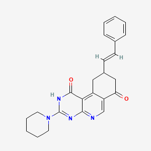 molecular formula C24H24N4O2 B6112825 9-(2-phenylvinyl)-3-(1-piperidinyl)-9,10-dihydropyrimido[4,5-c]isoquinoline-1,7(2H,8H)-dione 