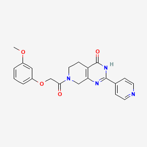 molecular formula C21H20N4O4 B6112836 7-[(3-methoxyphenoxy)acetyl]-2-pyridin-4-yl-5,6,7,8-tetrahydropyrido[3,4-d]pyrimidin-4(3H)-one 