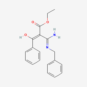 molecular formula C19H20N2O3 B6112878 ethyl 3-amino-2-benzoyl-3-(benzylamino)acrylate 