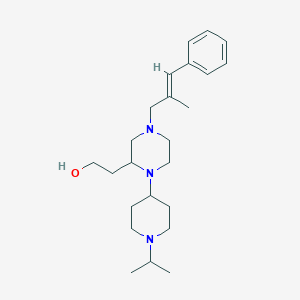 molecular formula C24H39N3O B6112906 2-{1-(1-isopropyl-4-piperidinyl)-4-[(2E)-2-methyl-3-phenyl-2-propen-1-yl]-2-piperazinyl}ethanol 