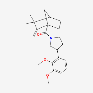 molecular formula C23H31NO3 B6112913 3-(2,3-dimethoxyphenyl)-1-[(3,3-dimethyl-2-methylenebicyclo[2.2.1]hept-1-yl)carbonyl]pyrrolidine 