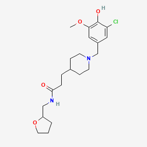 3-[1-(3-chloro-4-hydroxy-5-methoxybenzyl)-4-piperidinyl]-N-(tetrahydro-2-furanylmethyl)propanamide