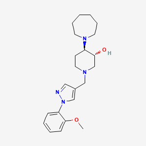 (3R*,4R*)-4-(1-azepanyl)-1-{[1-(2-methoxyphenyl)-1H-pyrazol-4-yl]methyl}-3-piperidinol