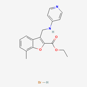ethyl 7-methyl-3-[(4-pyridinylamino)methyl]-1-benzofuran-2-carboxylate hydrobromide