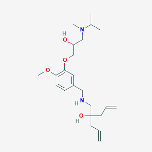 4-{[(3-{2-hydroxy-3-[isopropyl(methyl)amino]propoxy}-4-methoxybenzyl)amino]methyl}-1,6-heptadien-4-ol