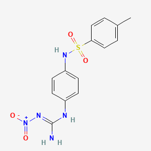 molecular formula C14H15N5O4S B6112997 N-(4-{[amino(nitroimino)methyl]amino}phenyl)-4-methylbenzenesulfonamide 