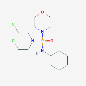 molecular formula C14H28Cl2N3O2P B061130 N,N-Bis(2-chloroethyl)-N'-cyclohexyl-P-4-morpholinylphosphonic diamide CAS No. 169811-10-3