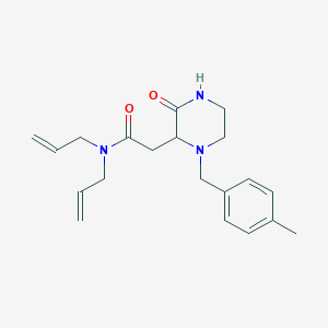 molecular formula C20H27N3O2 B6113003 N,N-diallyl-2-[1-(4-methylbenzyl)-3-oxo-2-piperazinyl]acetamide 