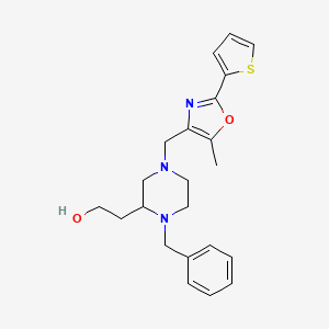 2-(1-benzyl-4-{[5-methyl-2-(2-thienyl)-1,3-oxazol-4-yl]methyl}-2-piperazinyl)ethanol