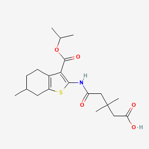 5-{[3-(isopropoxycarbonyl)-6-methyl-4,5,6,7-tetrahydro-1-benzothien-2-yl]amino}-3,3-dimethyl-5-oxopentanoic acid