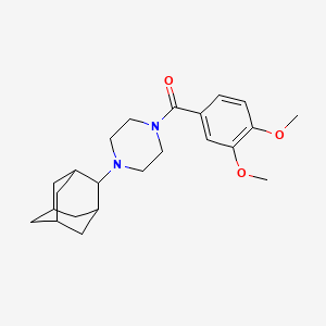 molecular formula C23H32N2O3 B6113037 1-(2-adamantyl)-4-(3,4-dimethoxybenzoyl)piperazine 