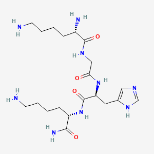 molecular formula C20H37N9O4 B611304 L-赖氨酰胺、L-赖氨酰甘氨酰-L-组氨酰- CAS No. 827306-97-8