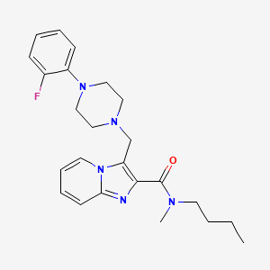 molecular formula C24H30FN5O B6113057 N-butyl-3-{[4-(2-fluorophenyl)-1-piperazinyl]methyl}-N-methylimidazo[1,2-a]pyridine-2-carboxamide 