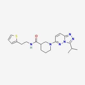 molecular formula C20H26N6OS B6113070 1-(3-isopropyl[1,2,4]triazolo[4,3-b]pyridazin-6-yl)-N-[2-(2-thienyl)ethyl]-3-piperidinecarboxamide 