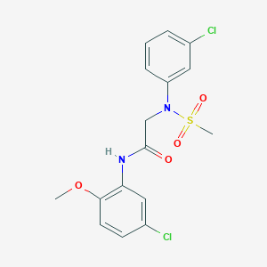 N~1~-(5-chloro-2-methoxyphenyl)-N~2~-(3-chlorophenyl)-N~2~-(methylsulfonyl)glycinamide