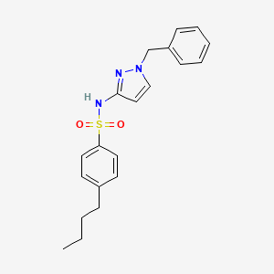 molecular formula C20H23N3O2S B6113092 N-(1-benzyl-1H-pyrazol-3-yl)-4-butylbenzenesulfonamide 